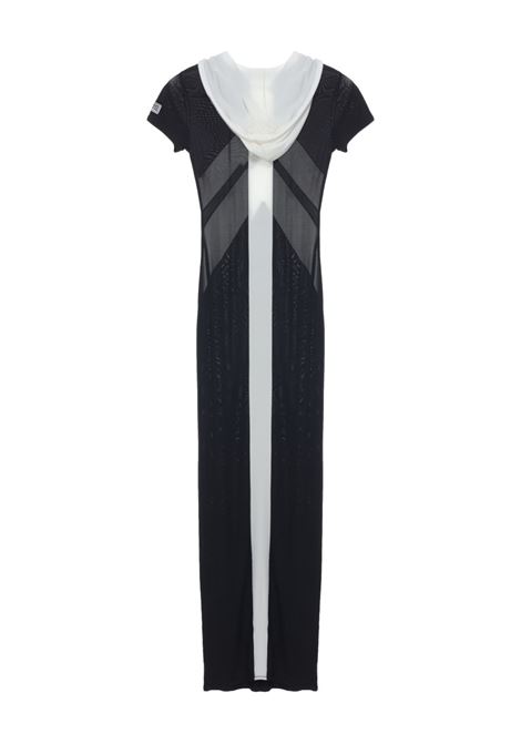 inlaid chevron long dress woman black JEAN PAUL GAULTIER | 25/33-F-RO346P-J0840001